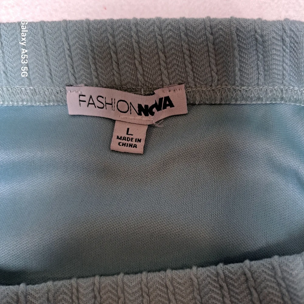 Fashion Nova Light Blue A-Line Skirt